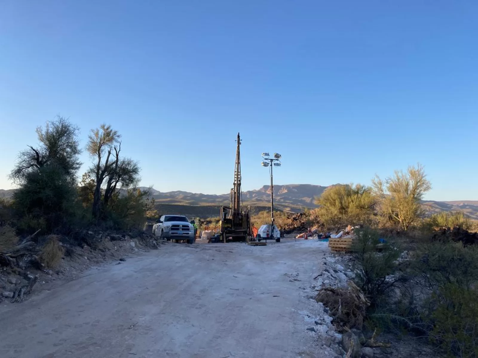 1 Drilling operations at Burro Creek East
